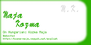 maja kozma business card